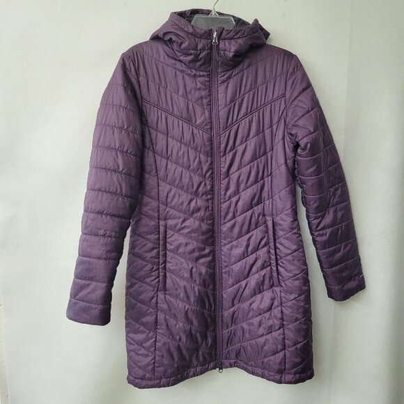 Columbia Jackets & Blazers - Columbia Jacket Womens M Eggplant Plum Omni-Heat Mid Length Quilted Puffer